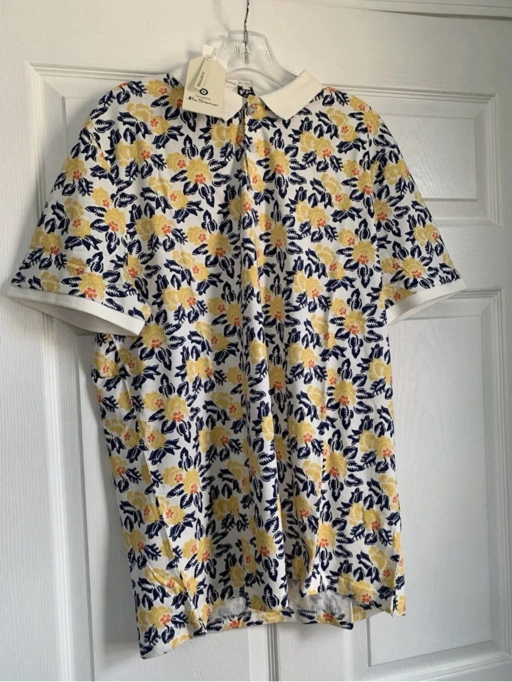 Ben Sherman Men's Block Botanical Polo Shirt - Size L